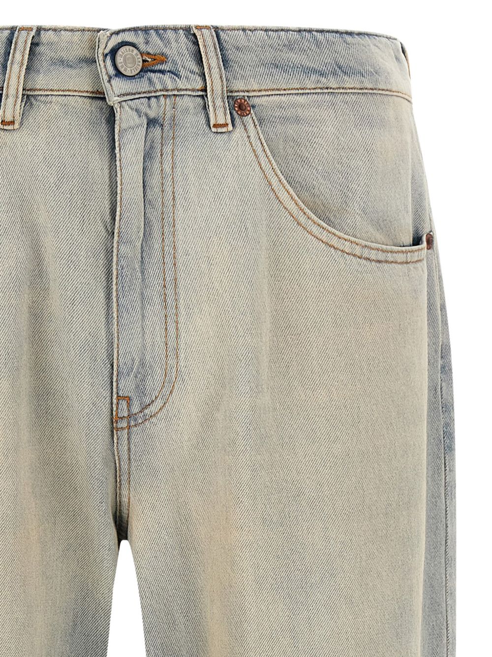 MM6 MAISON MARGIELA Jeans a gamba dritta in denim azzurro