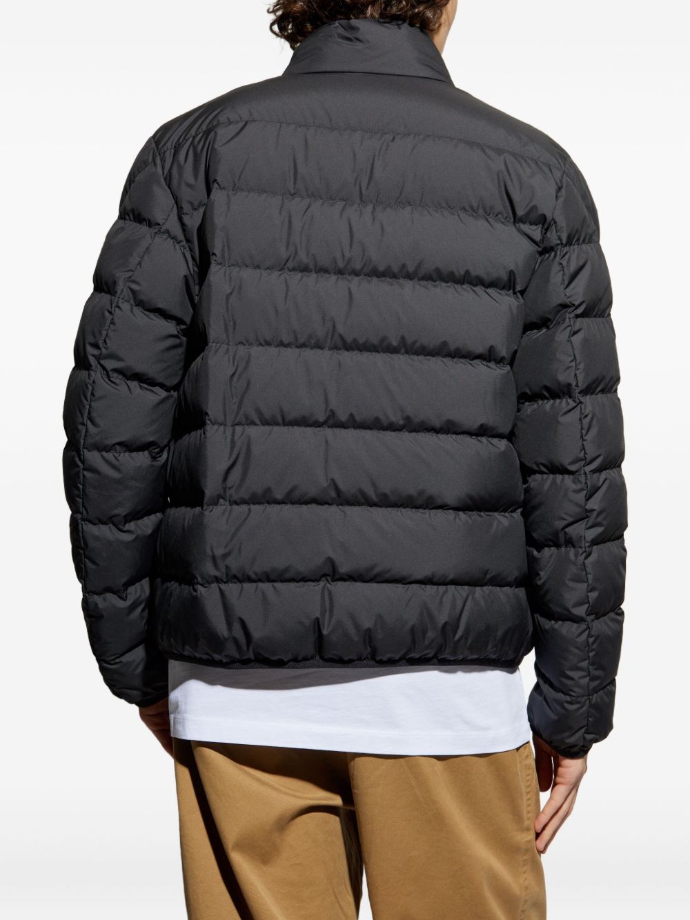 MONCLER Piumino corto Baudinet in poliestere con collo alto
