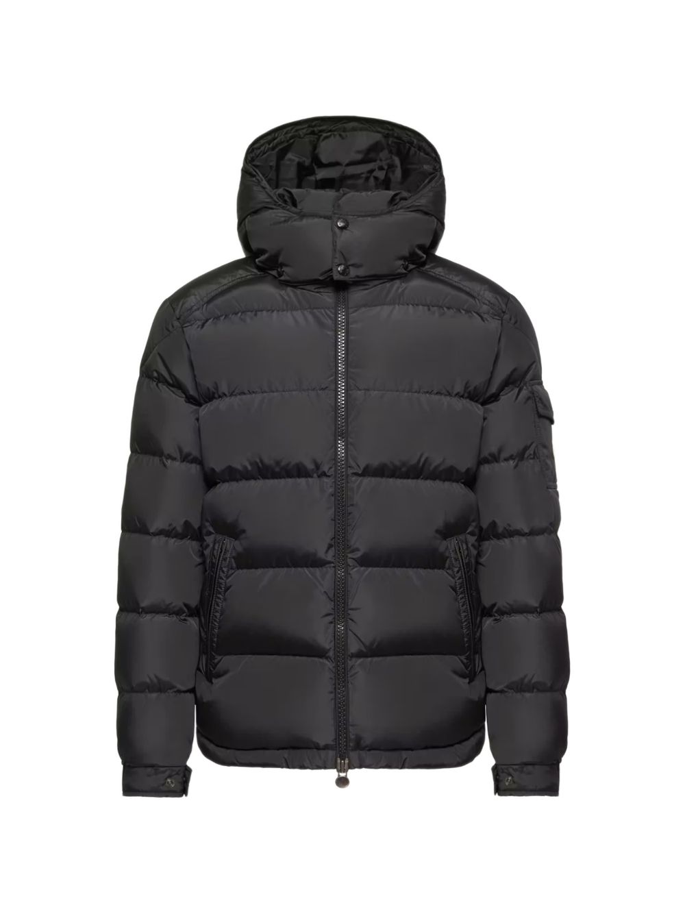MONCLER Piumino corto Maya in nylon trapuntato con cappuccio rimovibile