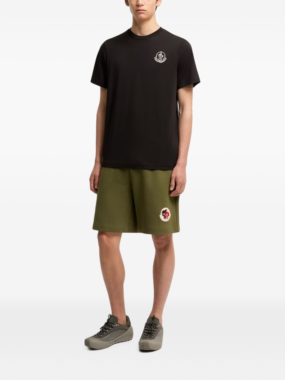 MONCLER T-shirt in jersey di cotone con patch logo