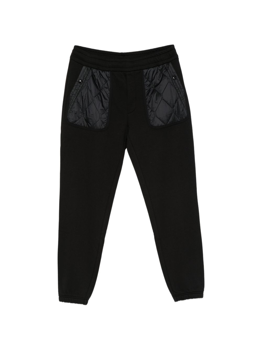 MONCLER Pantaloni sportivi neri da uomo con tasche trapuntate