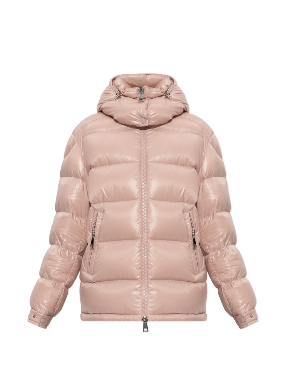MONCLER Piumino Maire rosa cipria con cappuccio