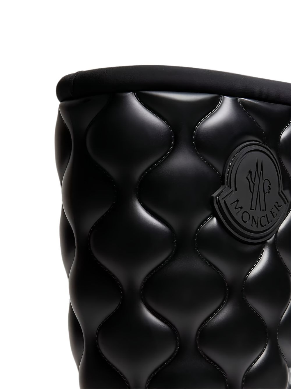 MONCLER Stivali Kickstream Quilt Rain Boots neri in gomma trapuntata