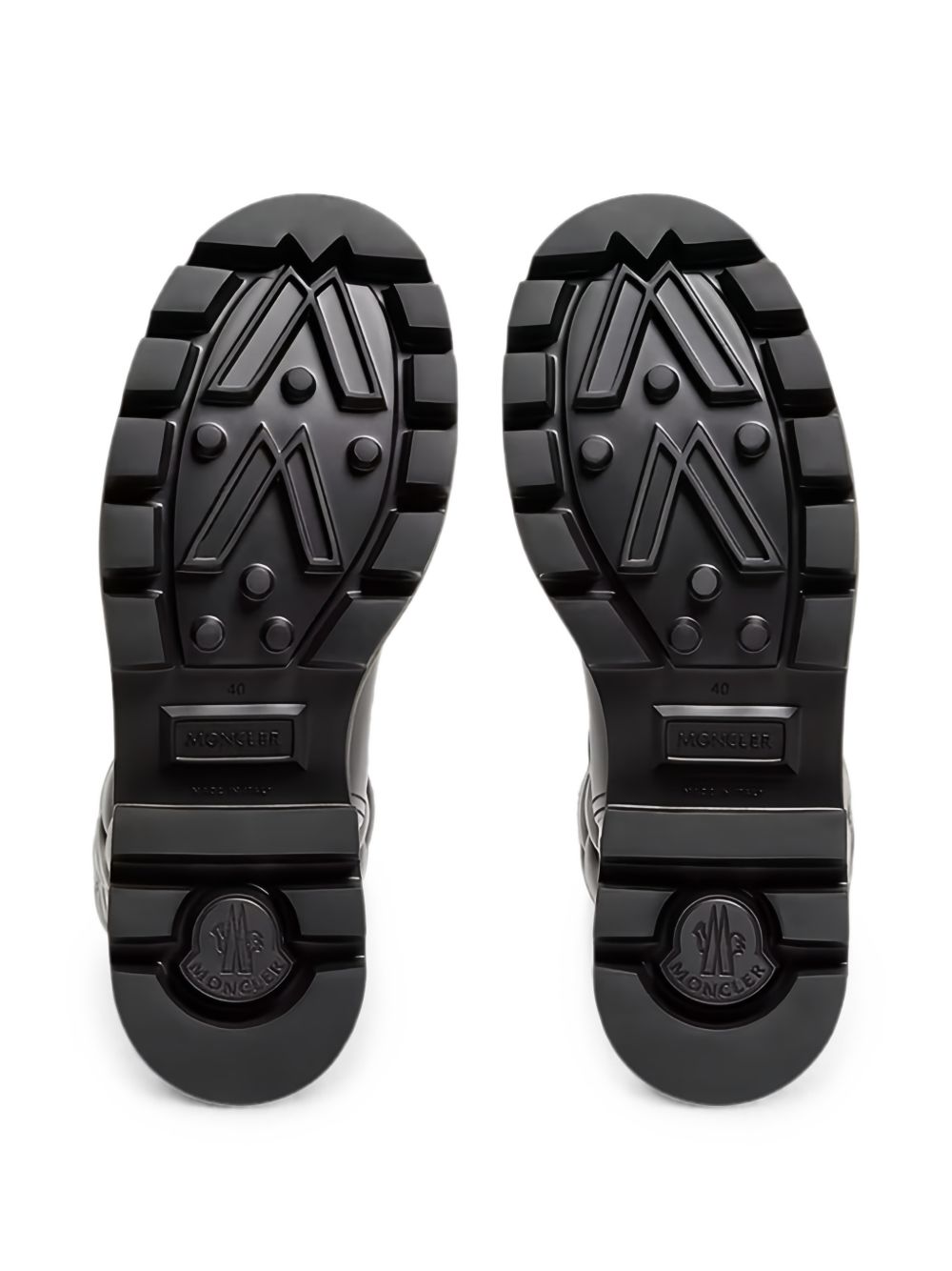 MONCLER Stivali Kickstream Quilt Rain Boots neri in gomma trapuntata
