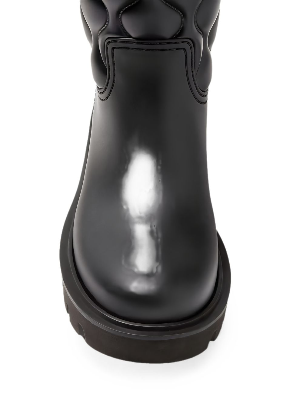 MONCLER Stivali Kickstream Quilt Rain Boots neri in gomma trapuntata