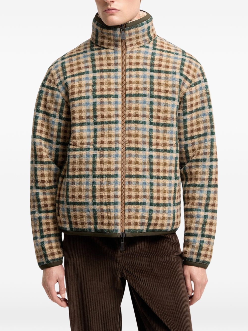 MONCLER GRENOBLE Bomber Imbottito con fantasia geometrica