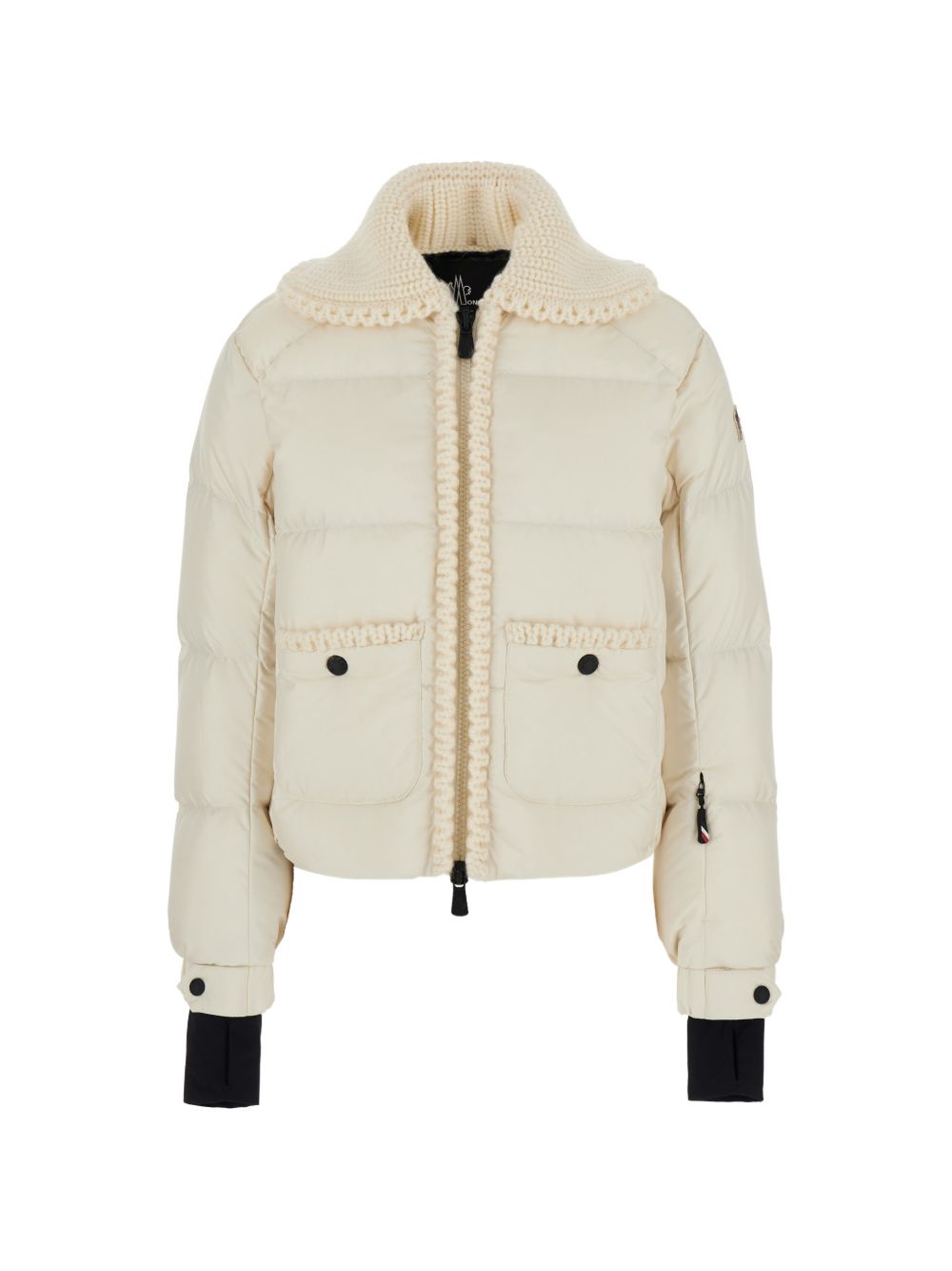MONCLER GRENOBLE Jolie Giacca da Sci Donna Imbottita con Collo in Lana