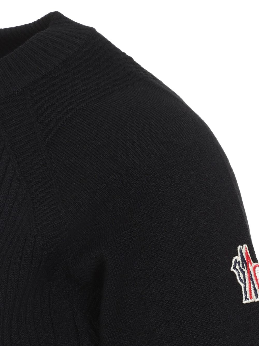 MONCLER GRENOBLE Maglia girocollo in lana a costine
