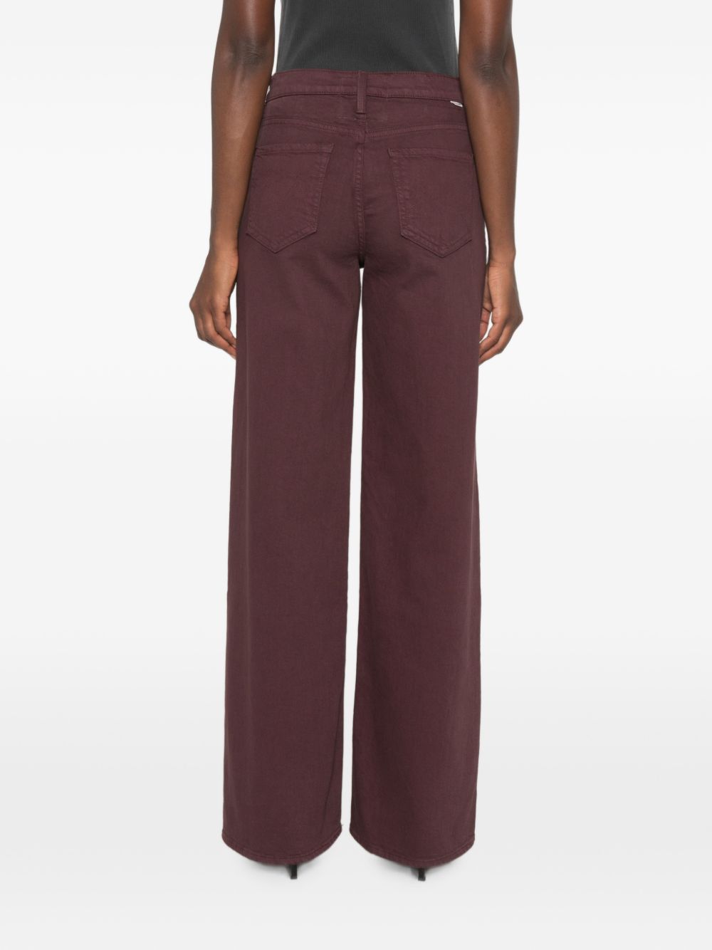 MOTHER Jeans The Rerun Zip Sneak marroni
