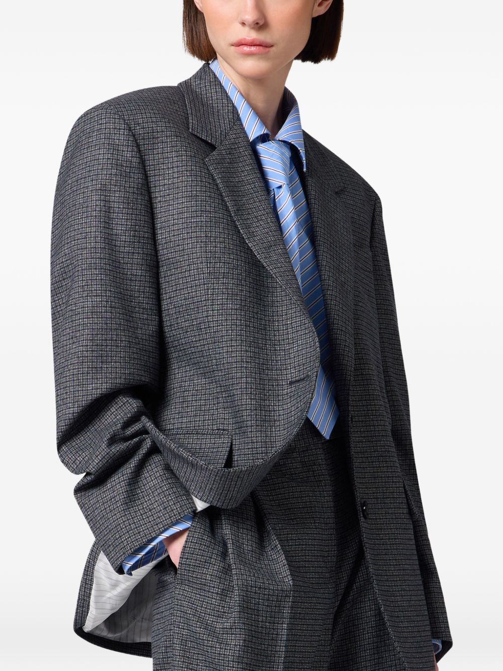 MSGM Giacca blazer con tasche grigia