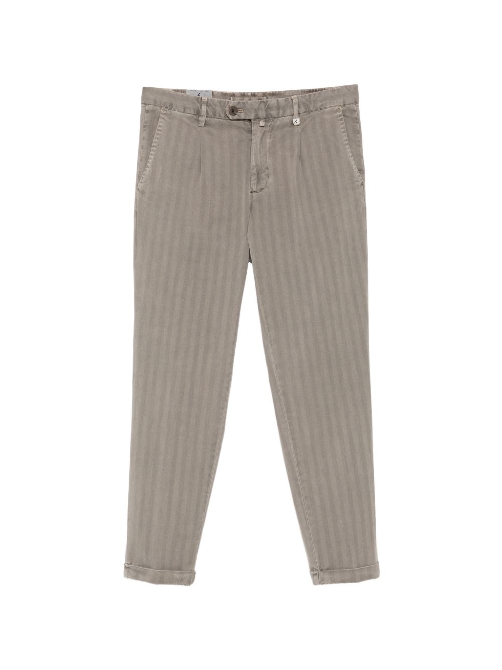 MYTHS Pantaloni grigi in cotone elasticizzato