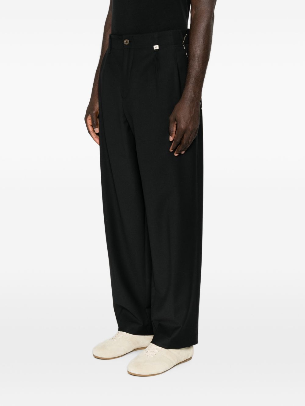 MYTHS Pantaloni in misto lana neri
