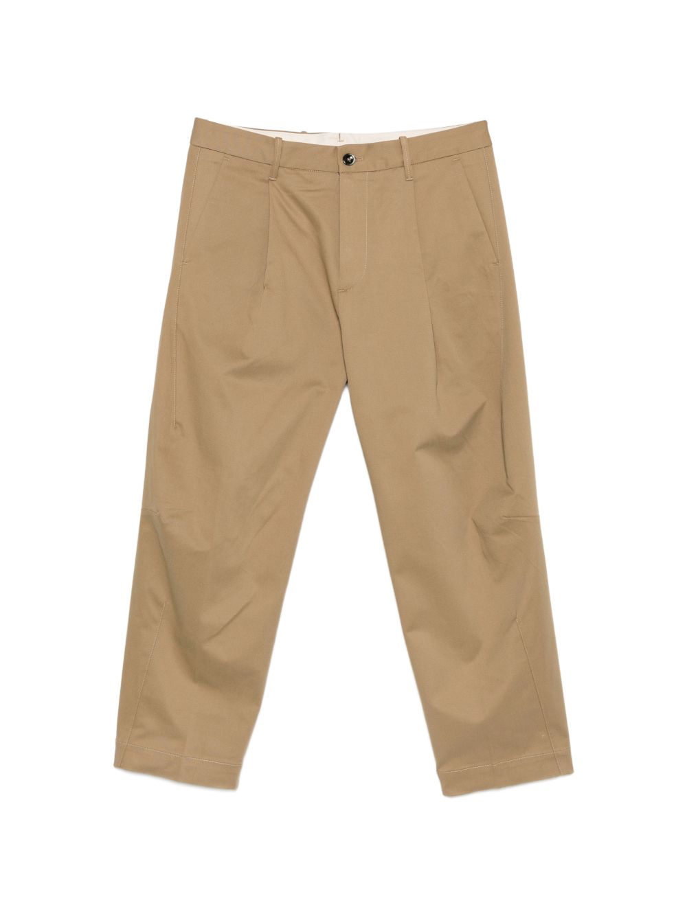 NINE IN THE MORNING Pantaloni Giulio Camel in cotone elasticizzato color cammello