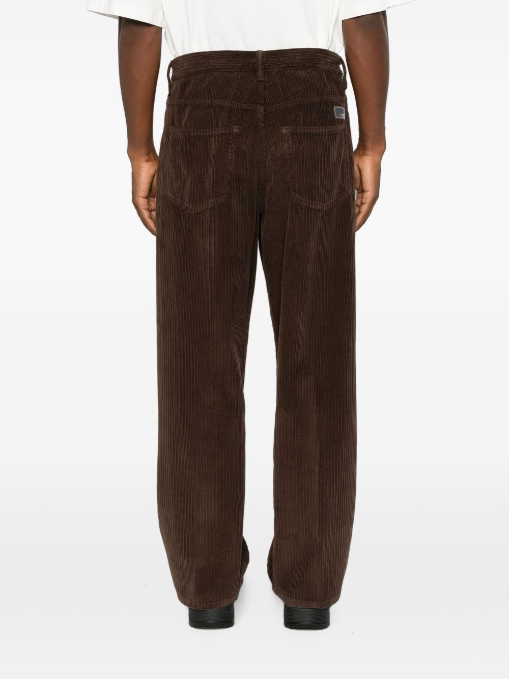 NINE IN THE MORNING Pantalone Icaro marrone in velluto a coste