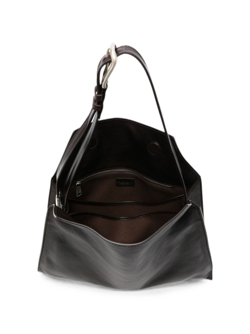 ORCIANI Borsa a spalla Lagoon in pelle marrone
