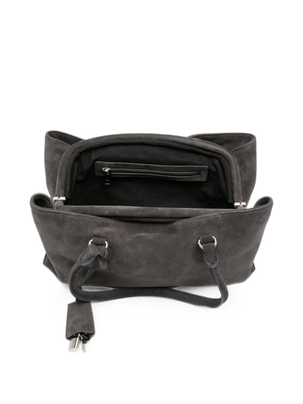 OSOI Borsa Shell Brot in suede grigio scuro