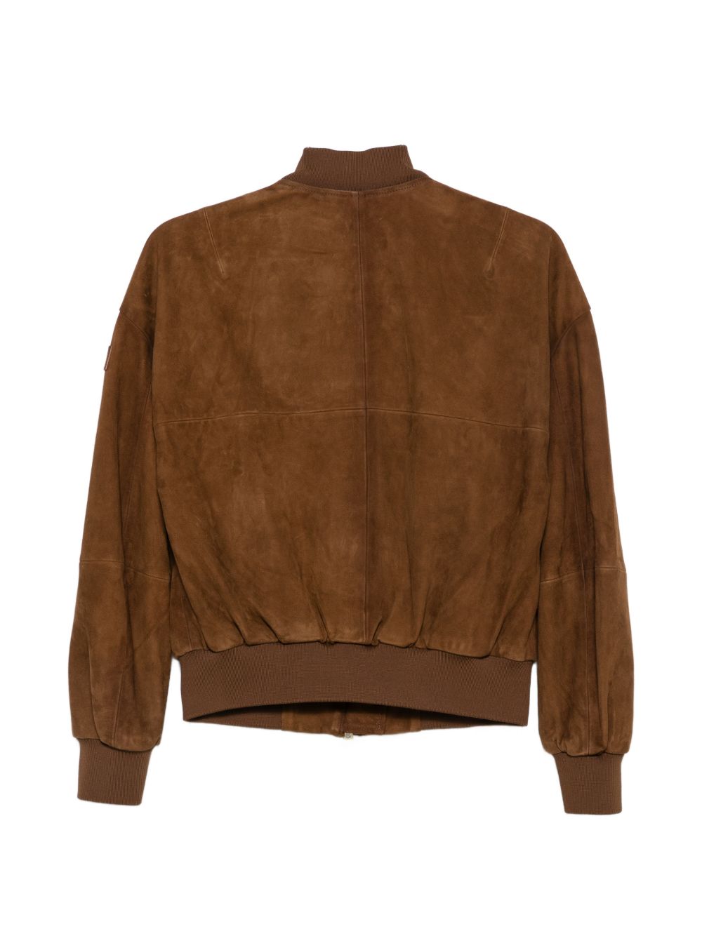 PEUTEREY Giacca in pelle scamosciata color tabacco