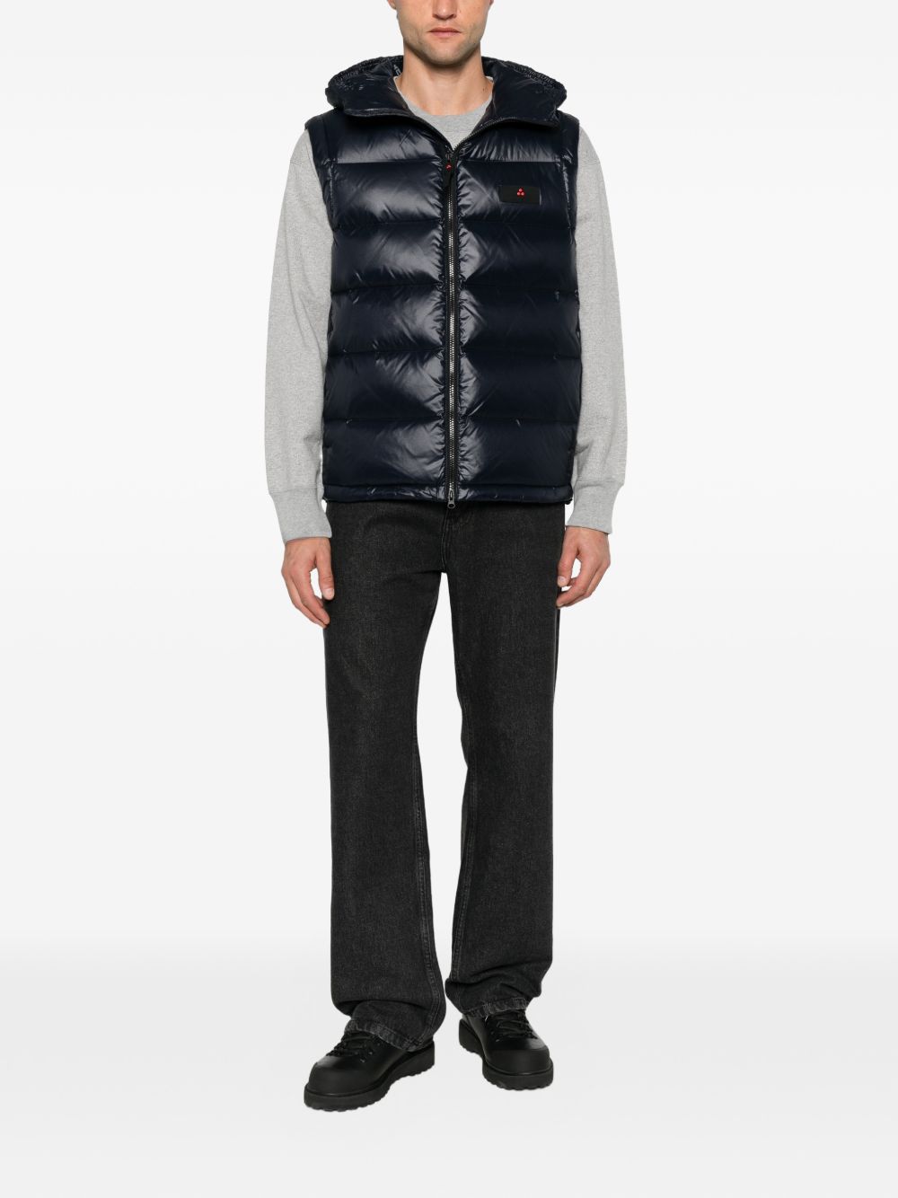 PEUTEREY Gilet imbottito blu con cappuccio