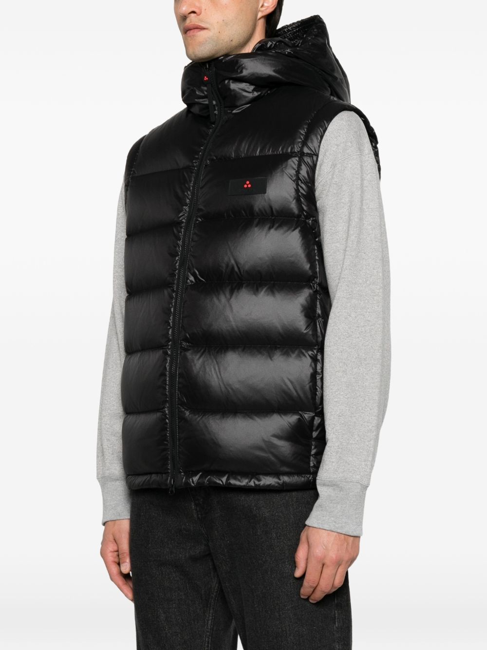 PEUTEREY Gilet imbottito con cappuccio nero