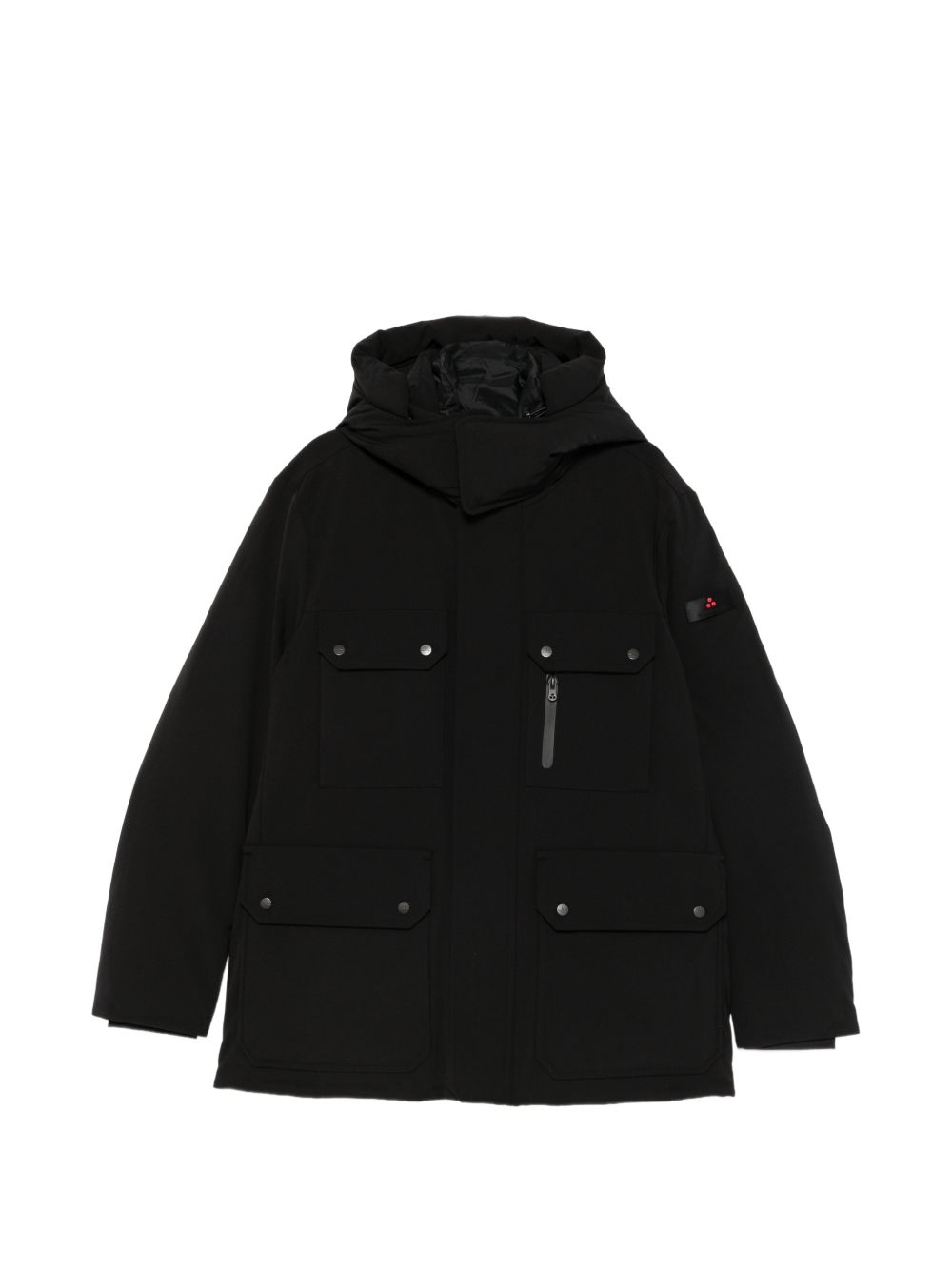 PEUTEREY Piumino Ebride nero con cappuccio