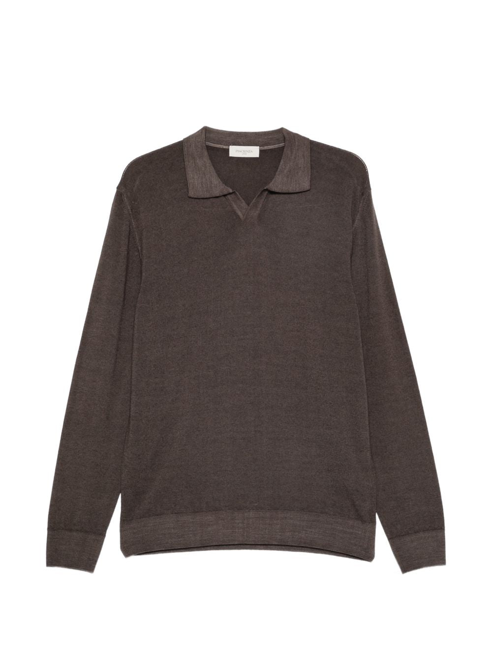 PIACENZA CASHMERE Polo marrone in lana vergine