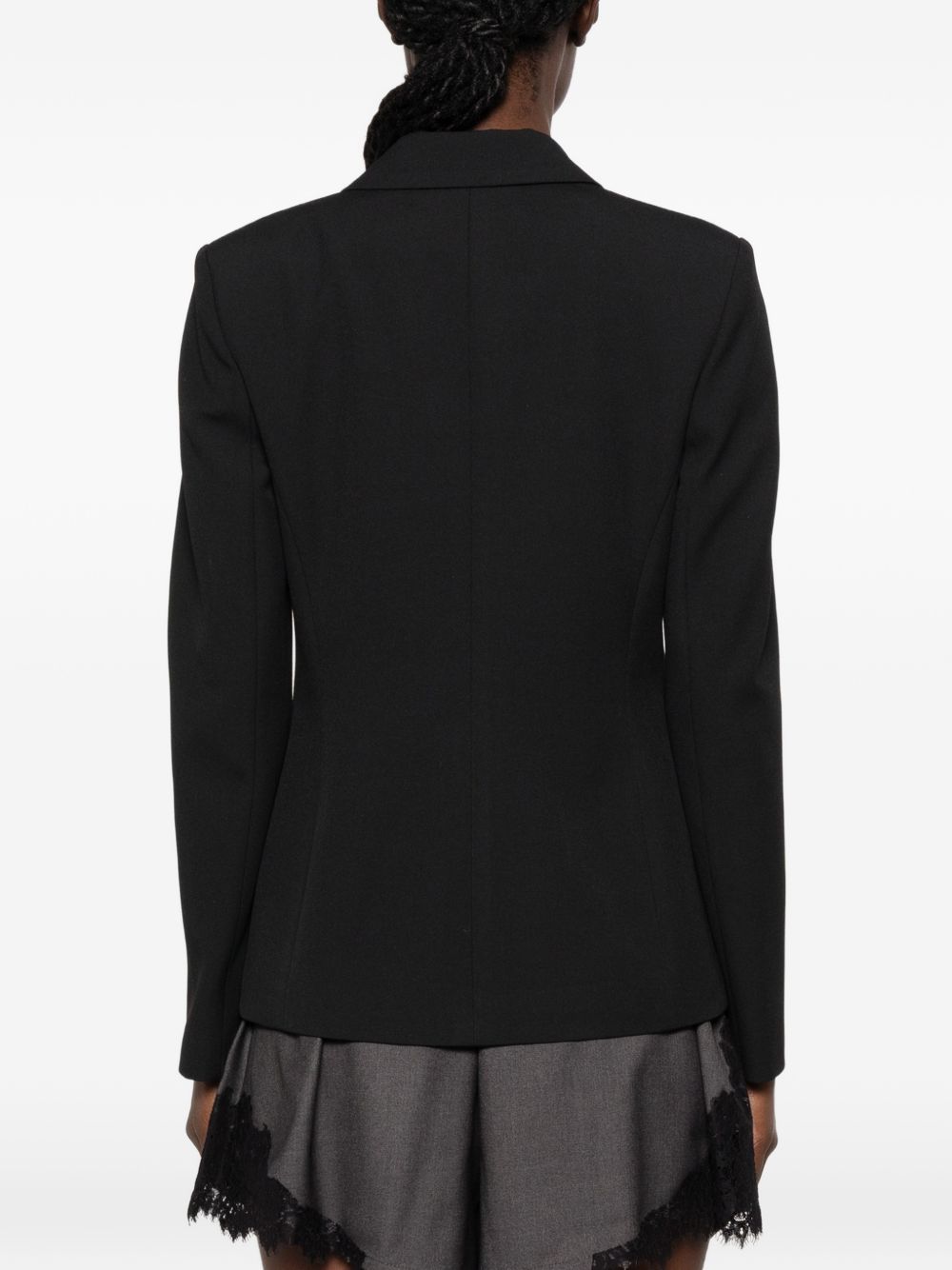 PINKO Giacca blazer nera doppiopetto con tasche