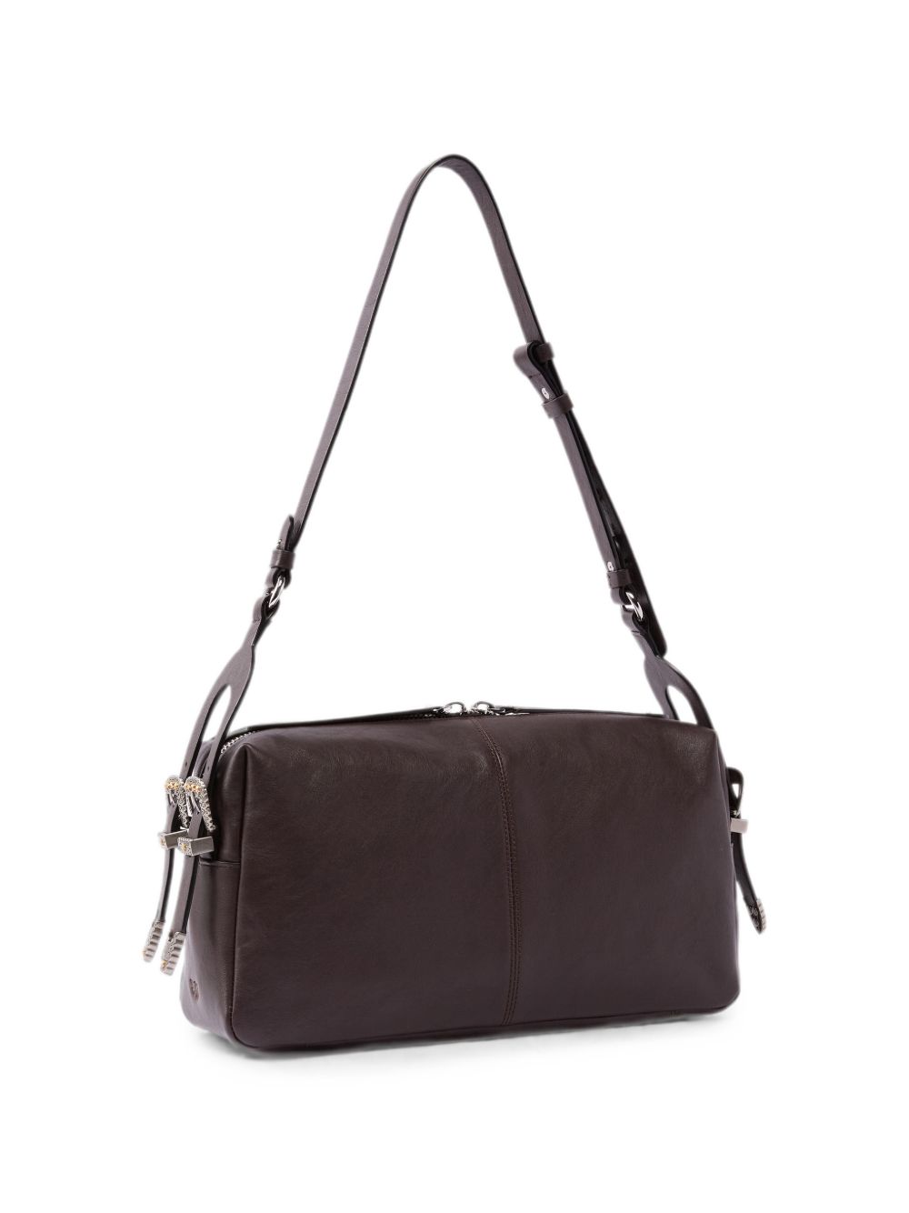 PINKO Borsa a spalla in pelle marrone Classic