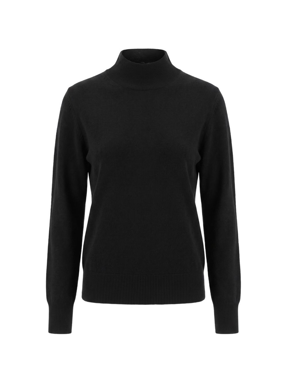 PINKO Maglia a collo alto nera in lana Nizza con dettaglio cut-out