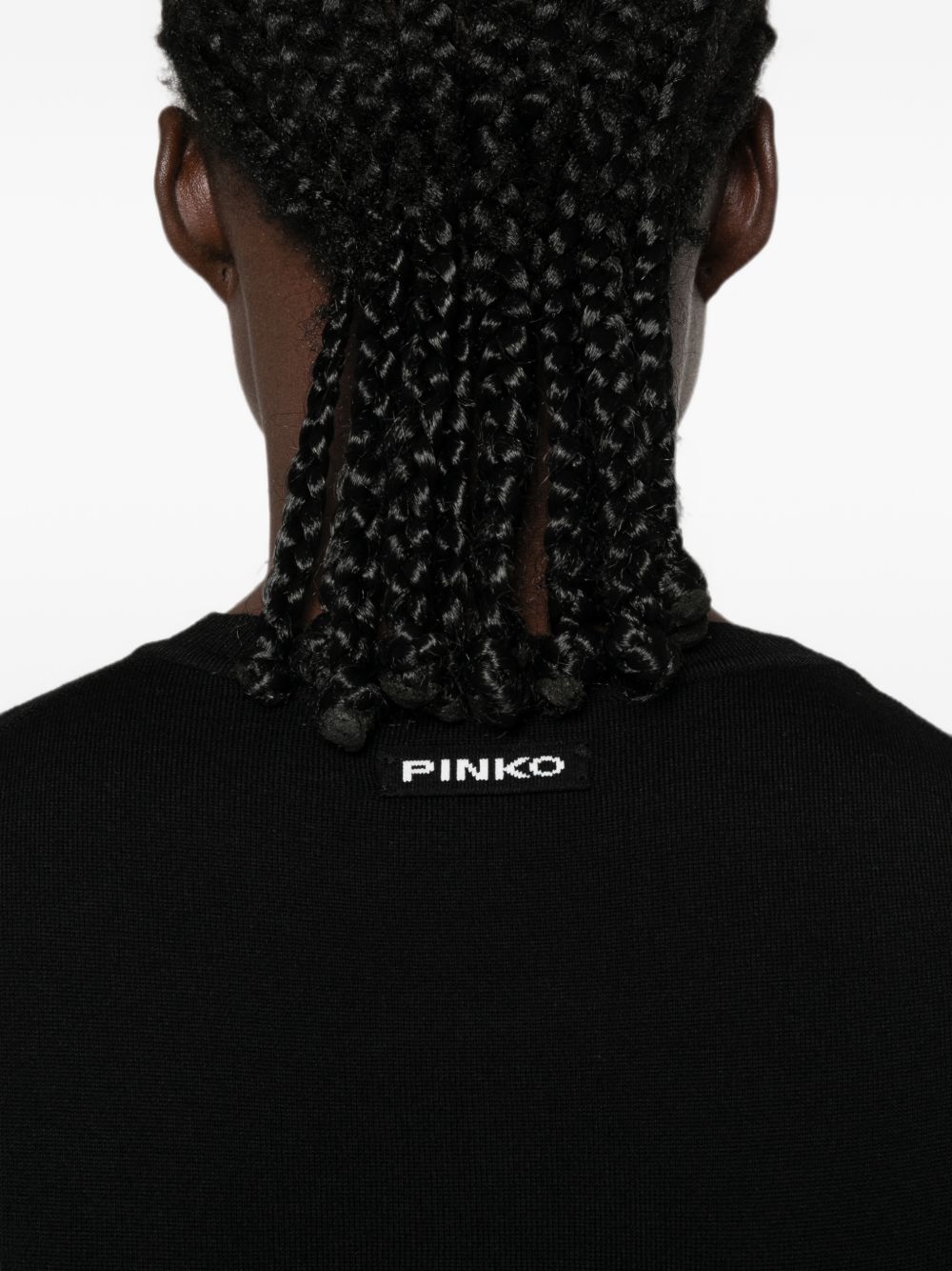PINKO Maglia girocollo Lourdes in lana nera