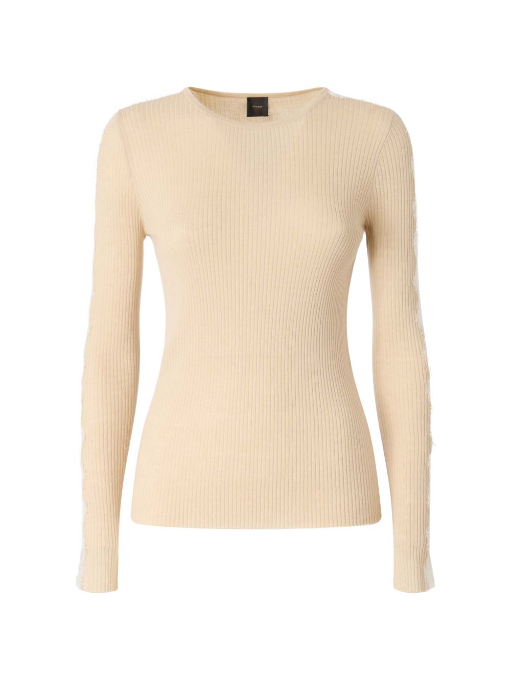 PINKO Maglia girocollo Copenaghen in misto lana beige chiaro