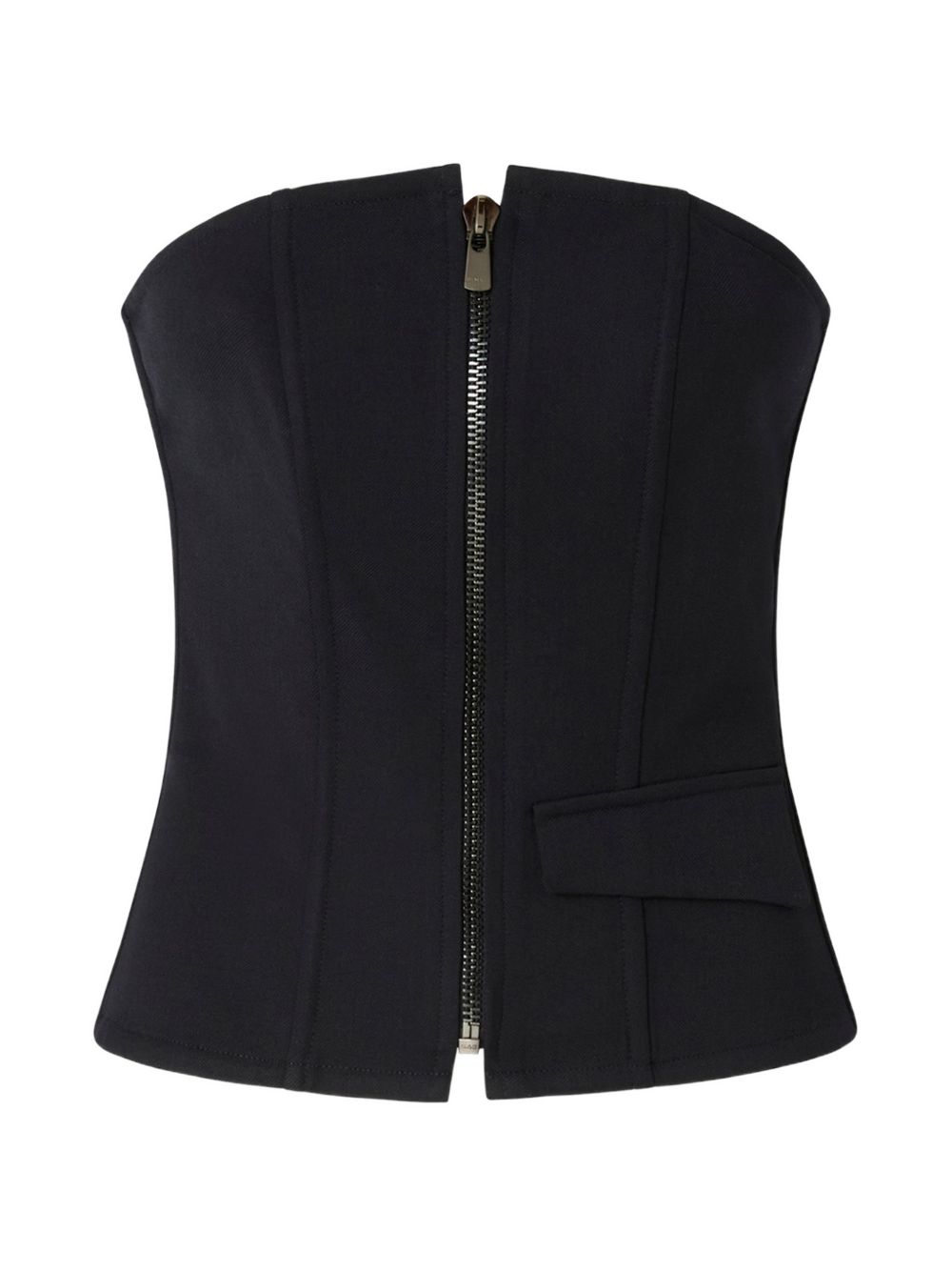 PINKO Bustino blu con stecche e zip Cannubi