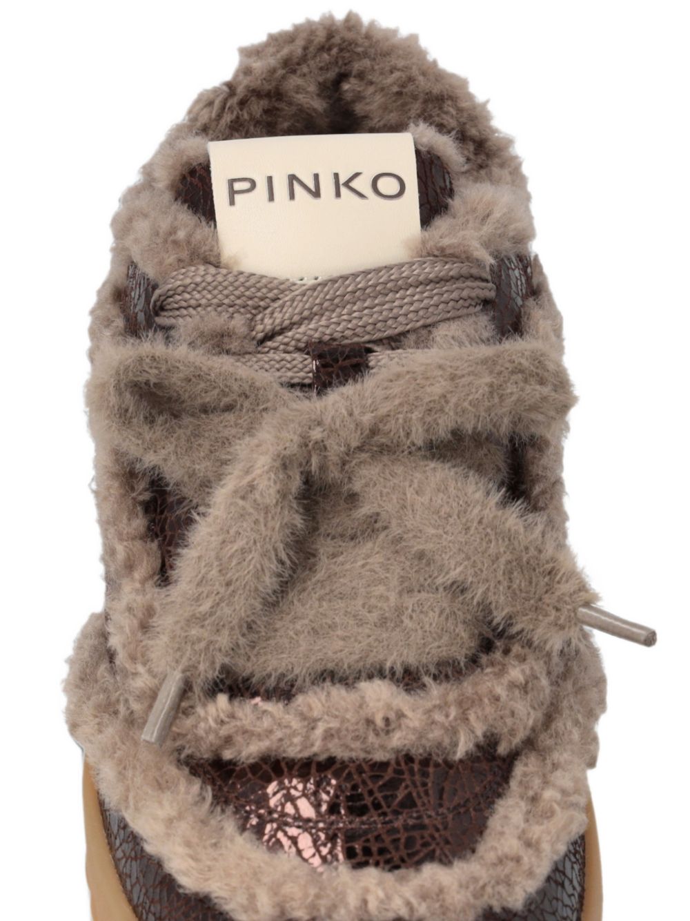 PINKO Sneakers chunky Gea con fur all-over