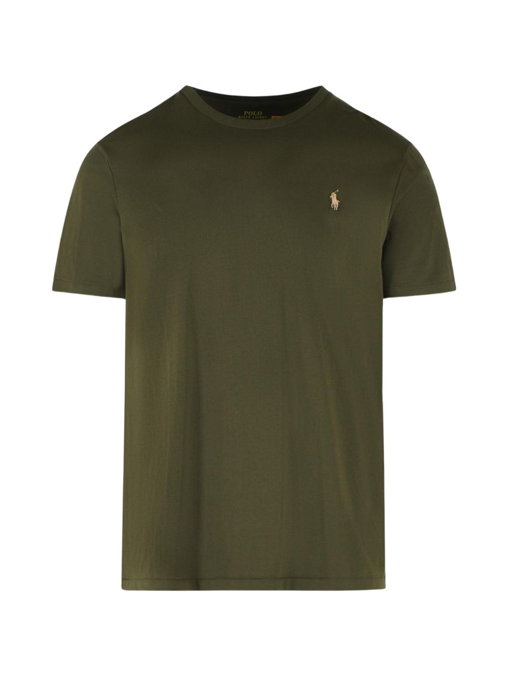 POLO RALPH LAUREN T-shirt verde a maniche corte con logo ricamato
