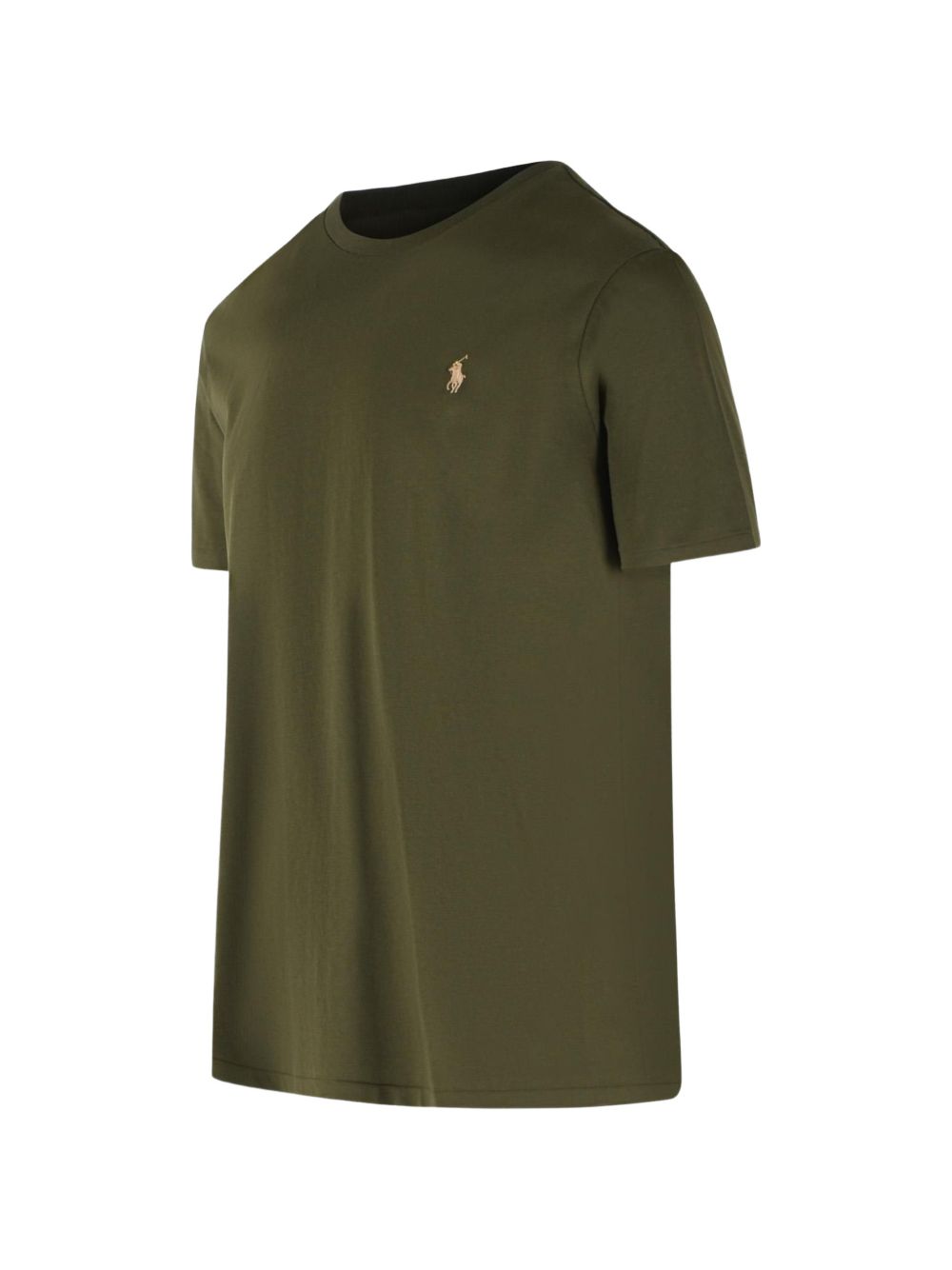 POLO RALPH LAUREN T-shirt verde a maniche corte con logo ricamato