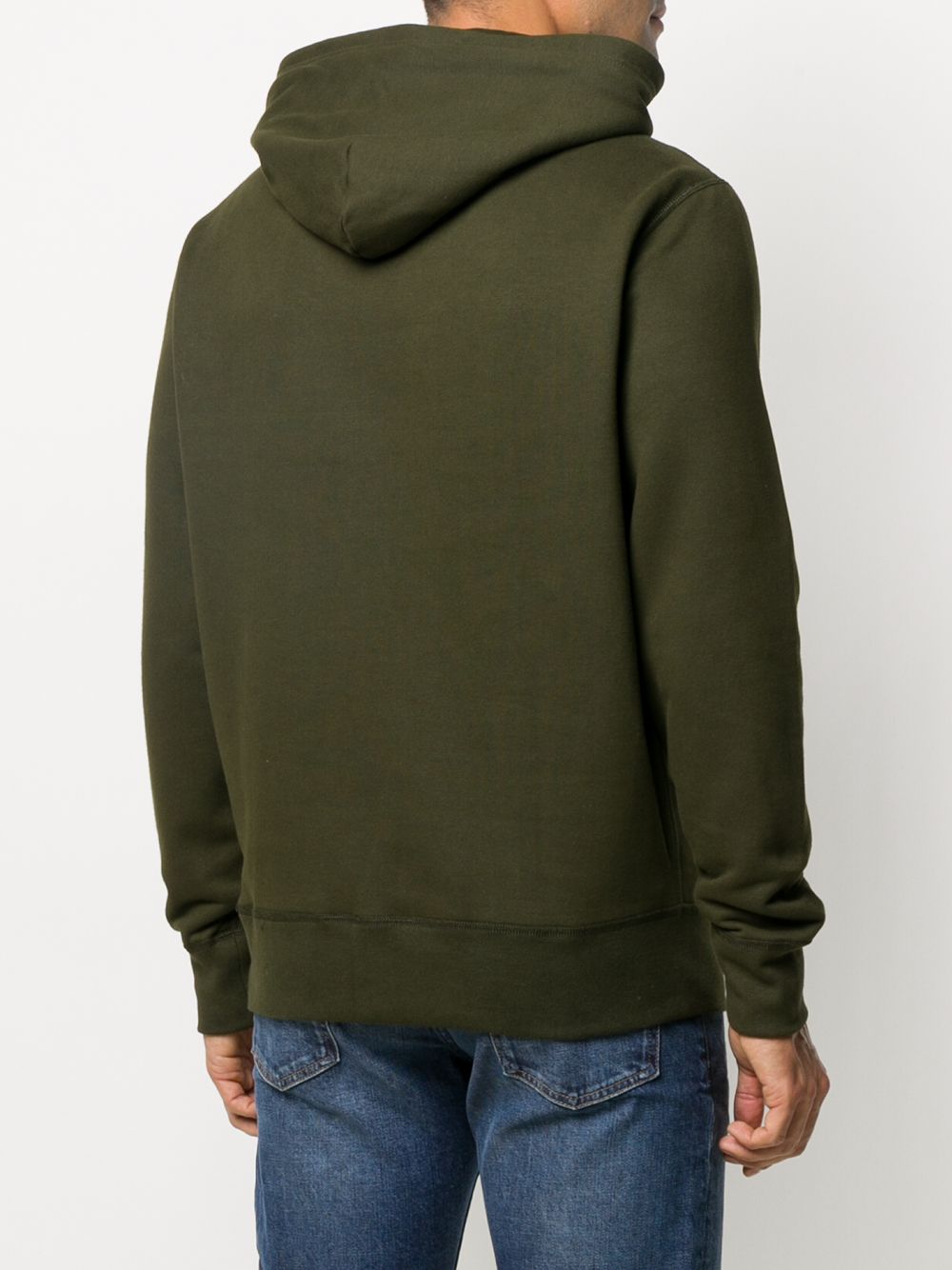 POLO RALPH LAUREN Felpa verde scuro con cappuccio e tasca marsupiale