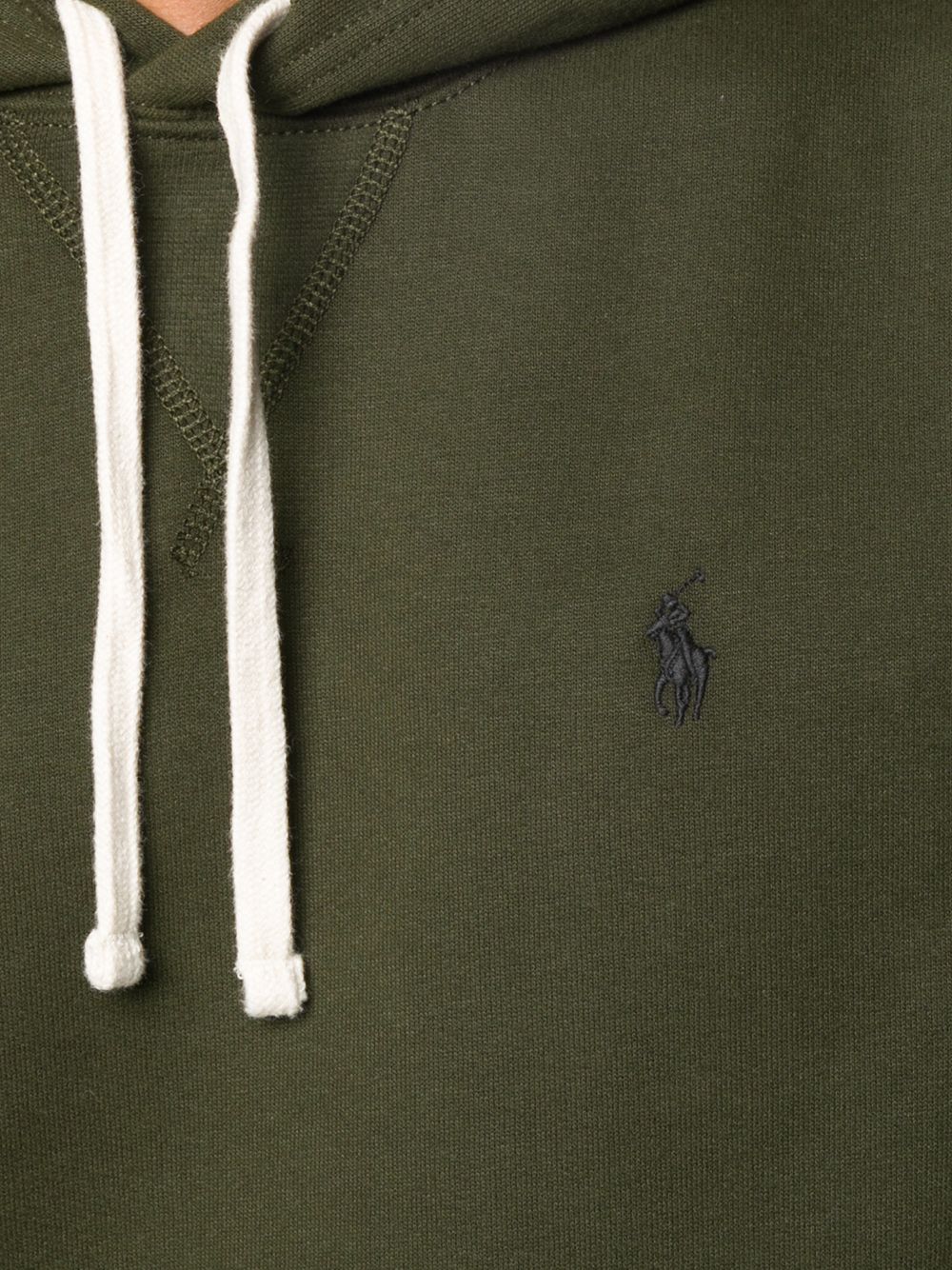 POLO RALPH LAUREN Felpa verde scuro con cappuccio e tasca marsupiale