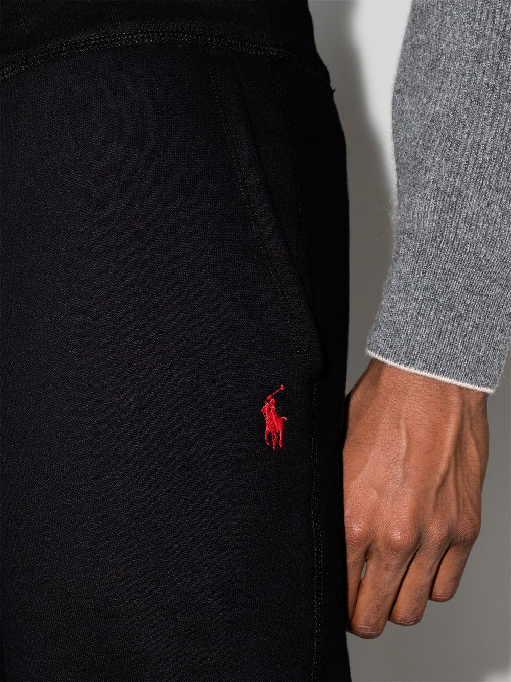 POLO RALPH LAUREN Pantaloni sportivi neri con tasche e coulisse in vita