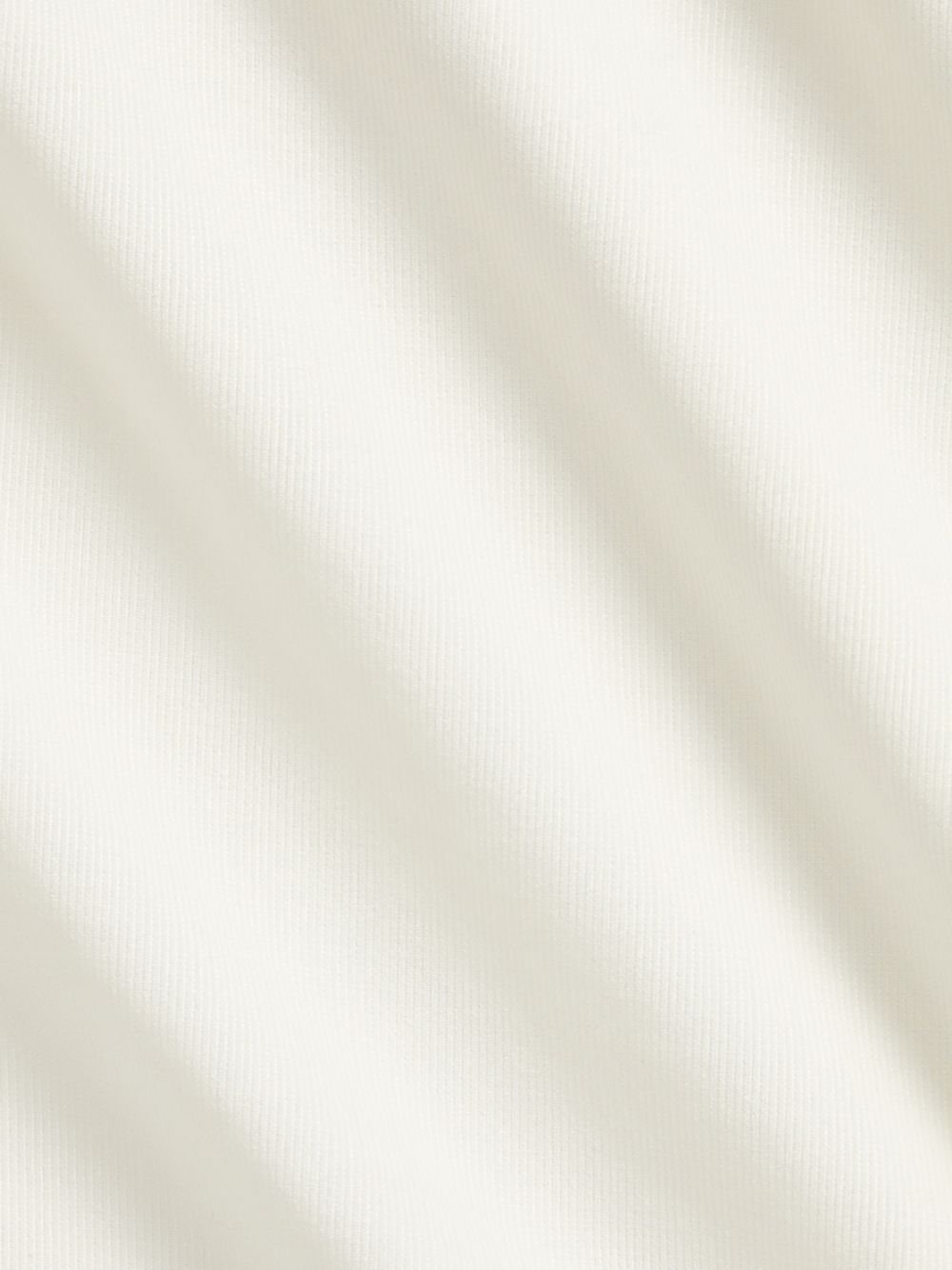 POLO RALPH LAUREN Camicia crema in velluto con logo ricamato