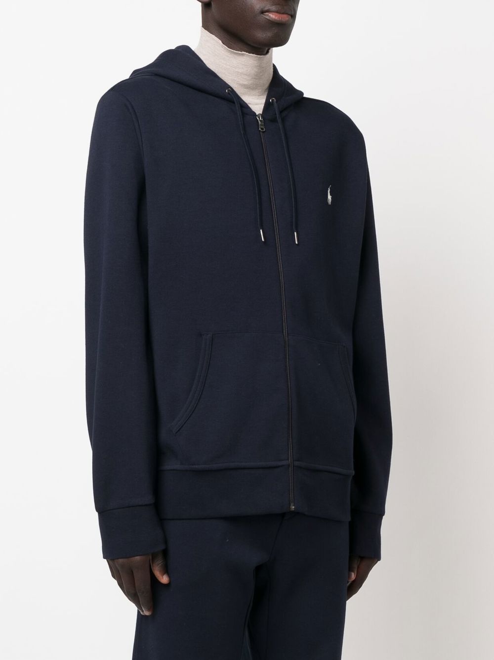 POLO RALPH LAUREN Felpa con cappuccio e zip blu notte
