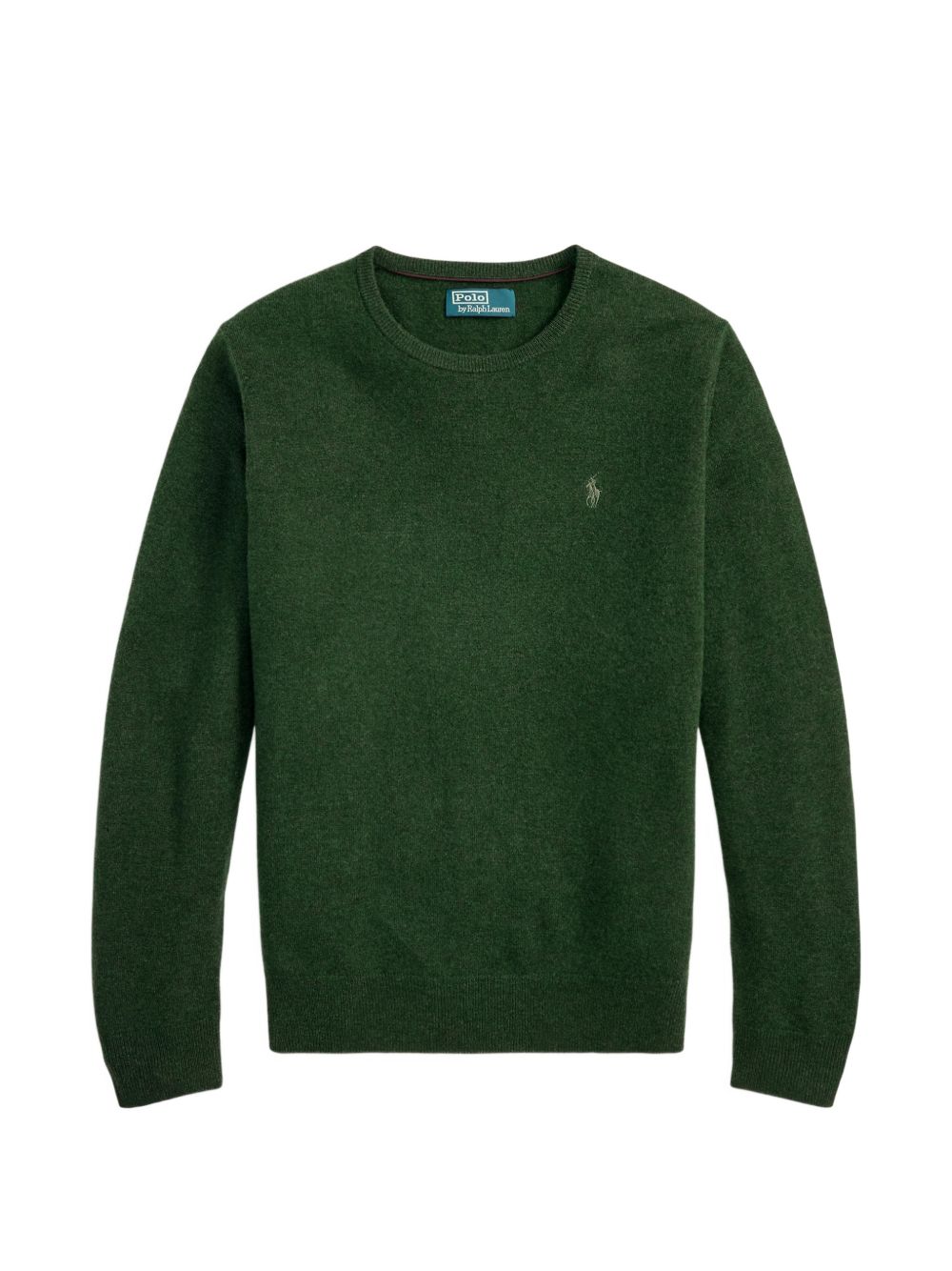 POLO RALPH LAUREN Maglia in lana verde scuro con logo