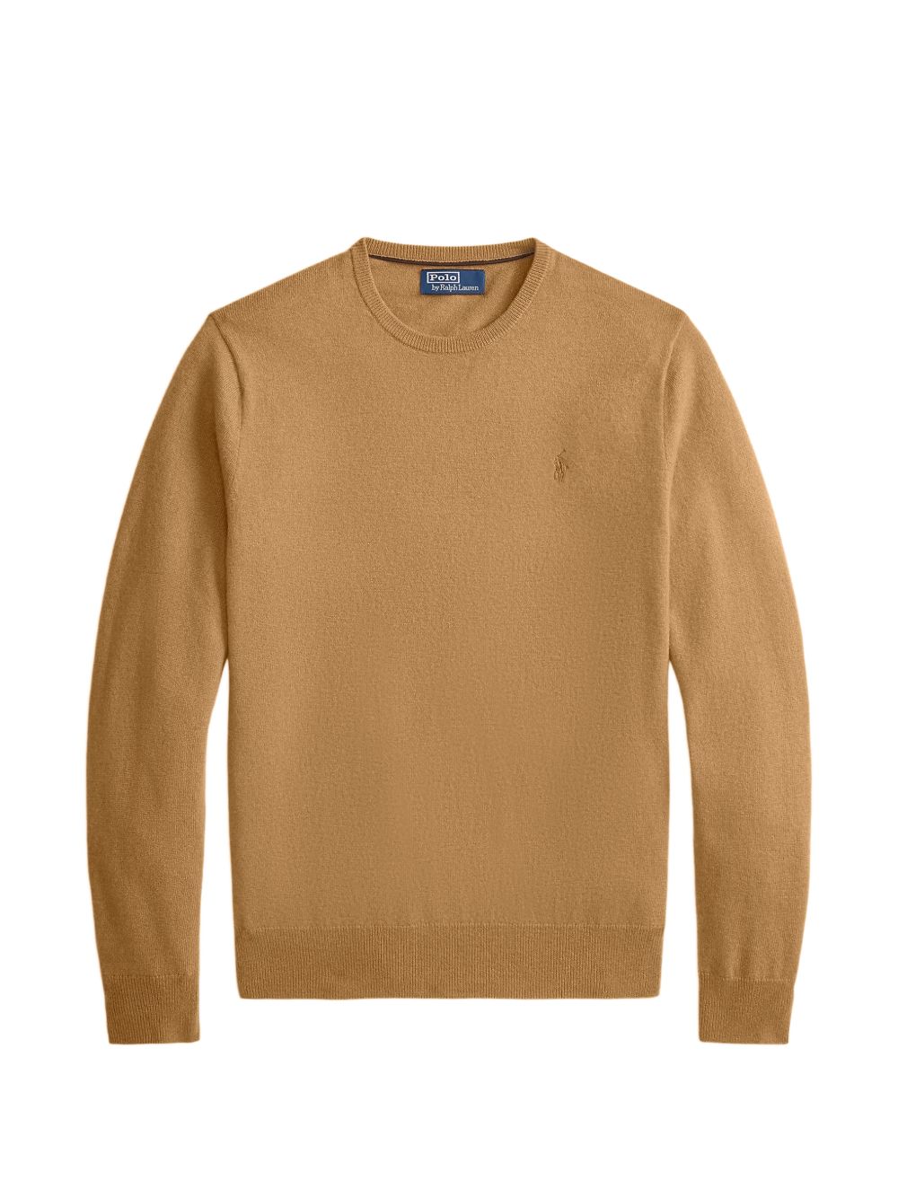 POLO RALPH LAUREN Maglia in lana color cammello con logo
