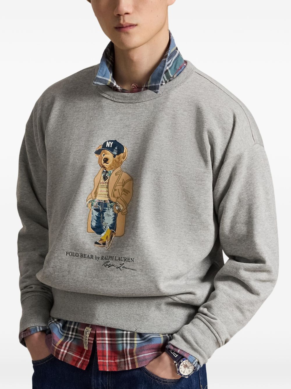 POLO RALPH LAUREN Felpa Girocollo Polo Bear Grigia