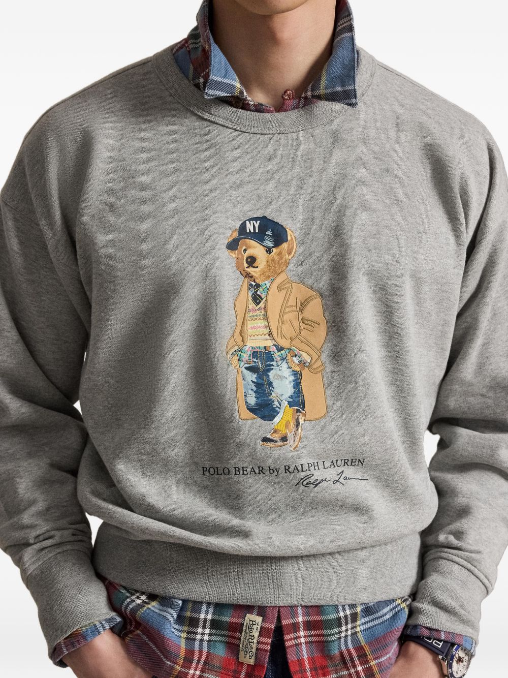 POLO RALPH LAUREN Felpa Girocollo Polo Bear Grigia