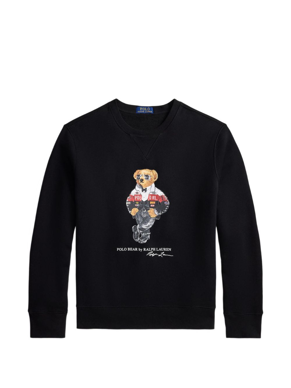 POLO RALPH LAUREN Felpa Polo Bear nera girocollo firmata