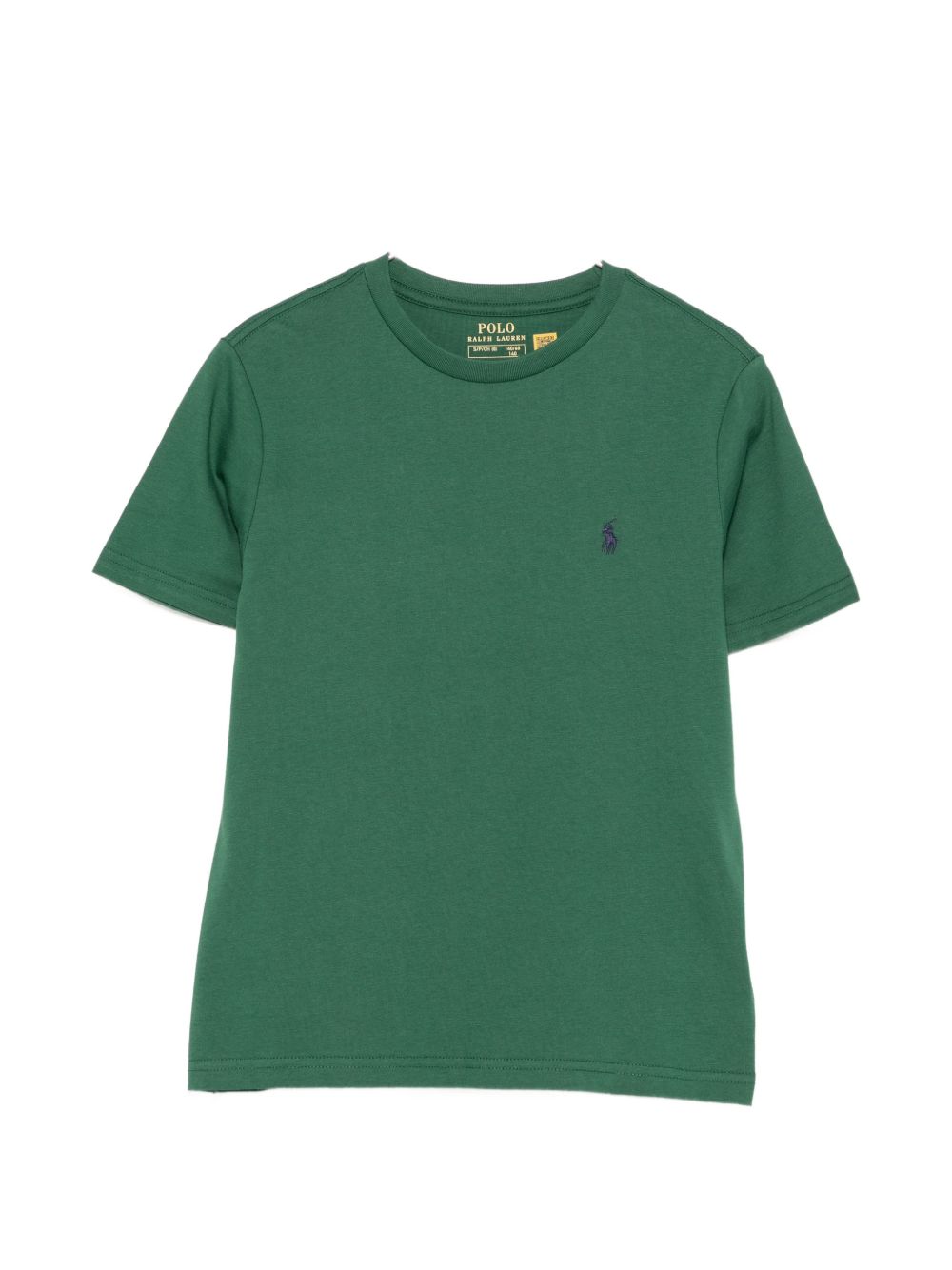 POLO RALPH LAUREN T-shirt verde a maniche corte con logo sul petto
