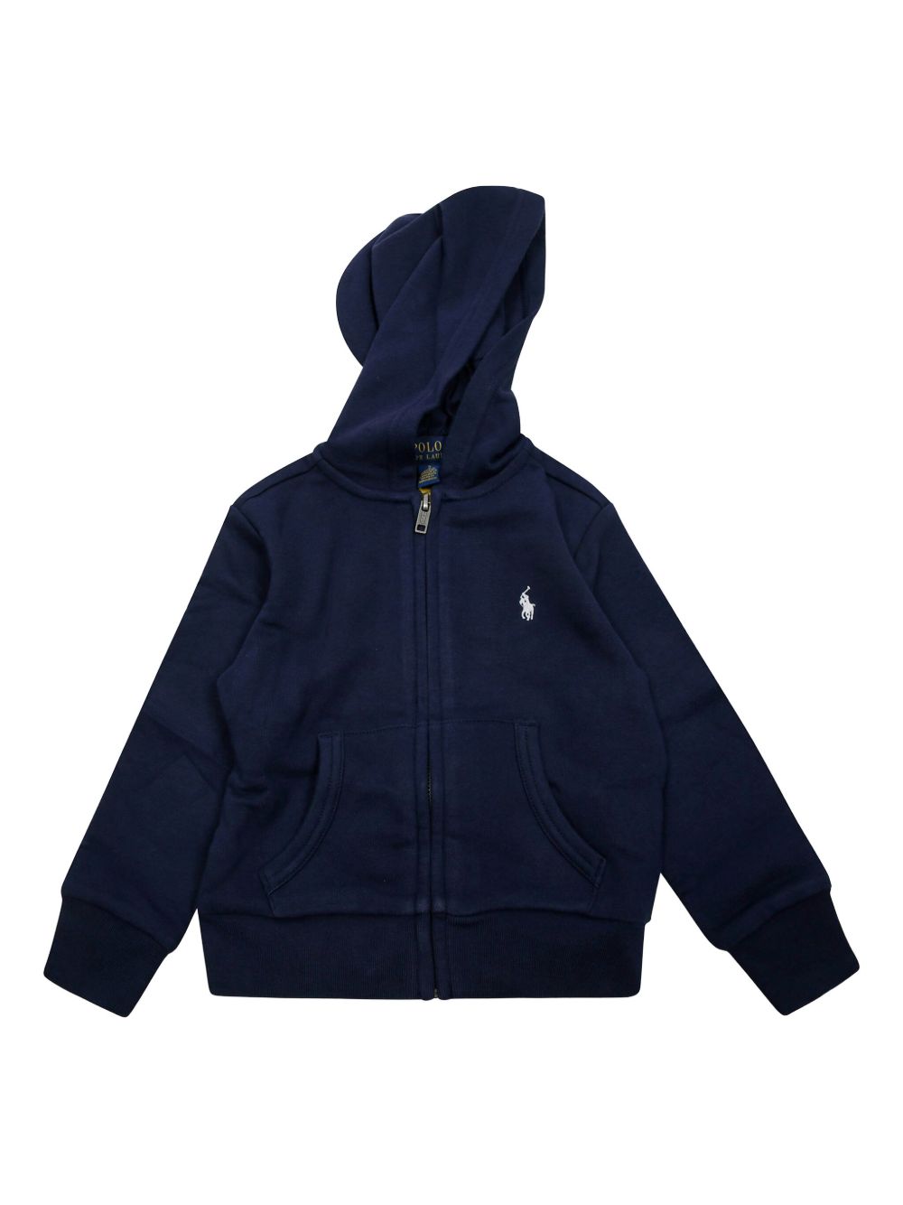 POLO RALPH LAUREN Felpa blu con cappuccio e zip