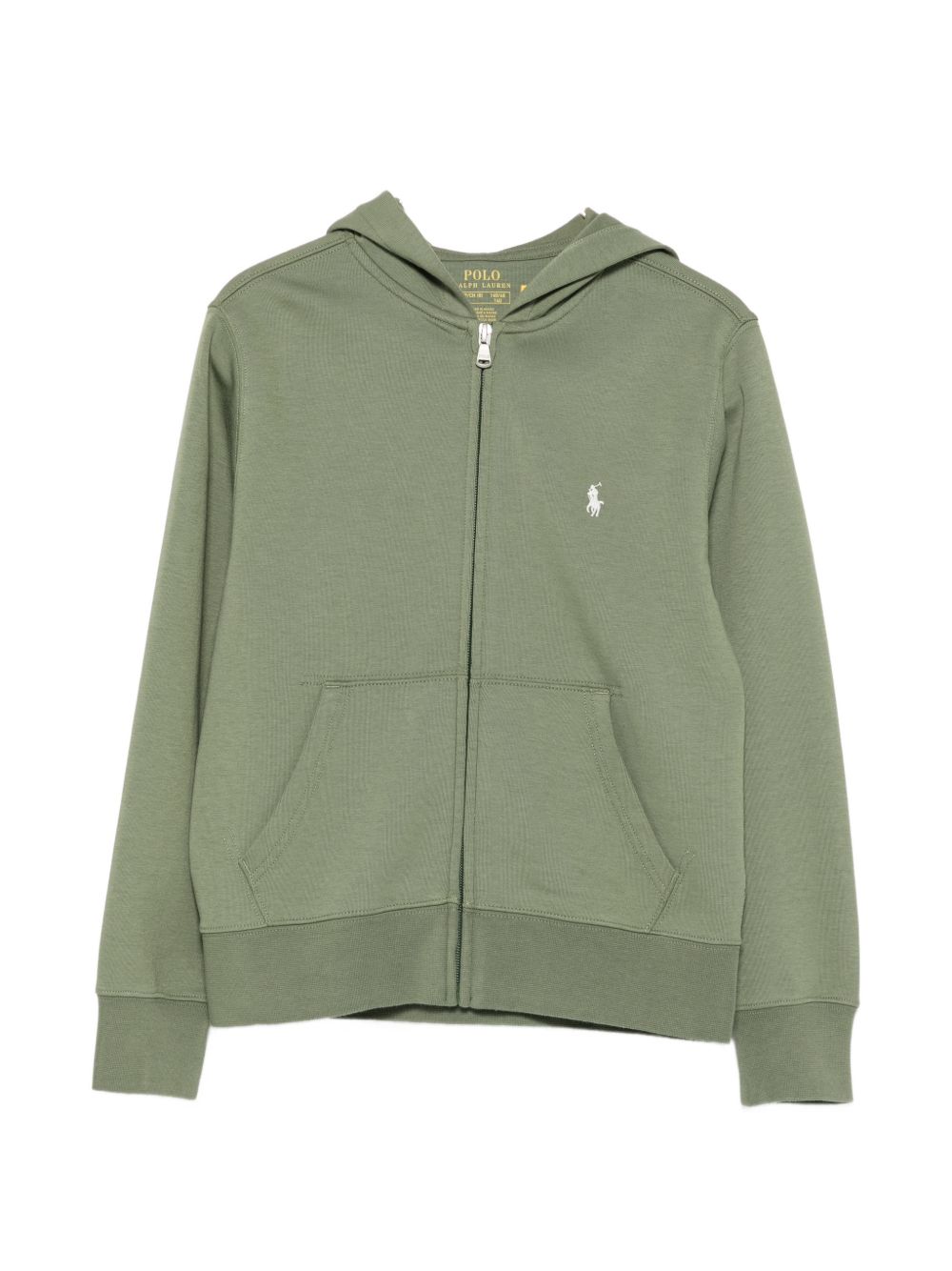 POLO RALPH LAUREN Felpa verde pastello con cappuccio e tasche