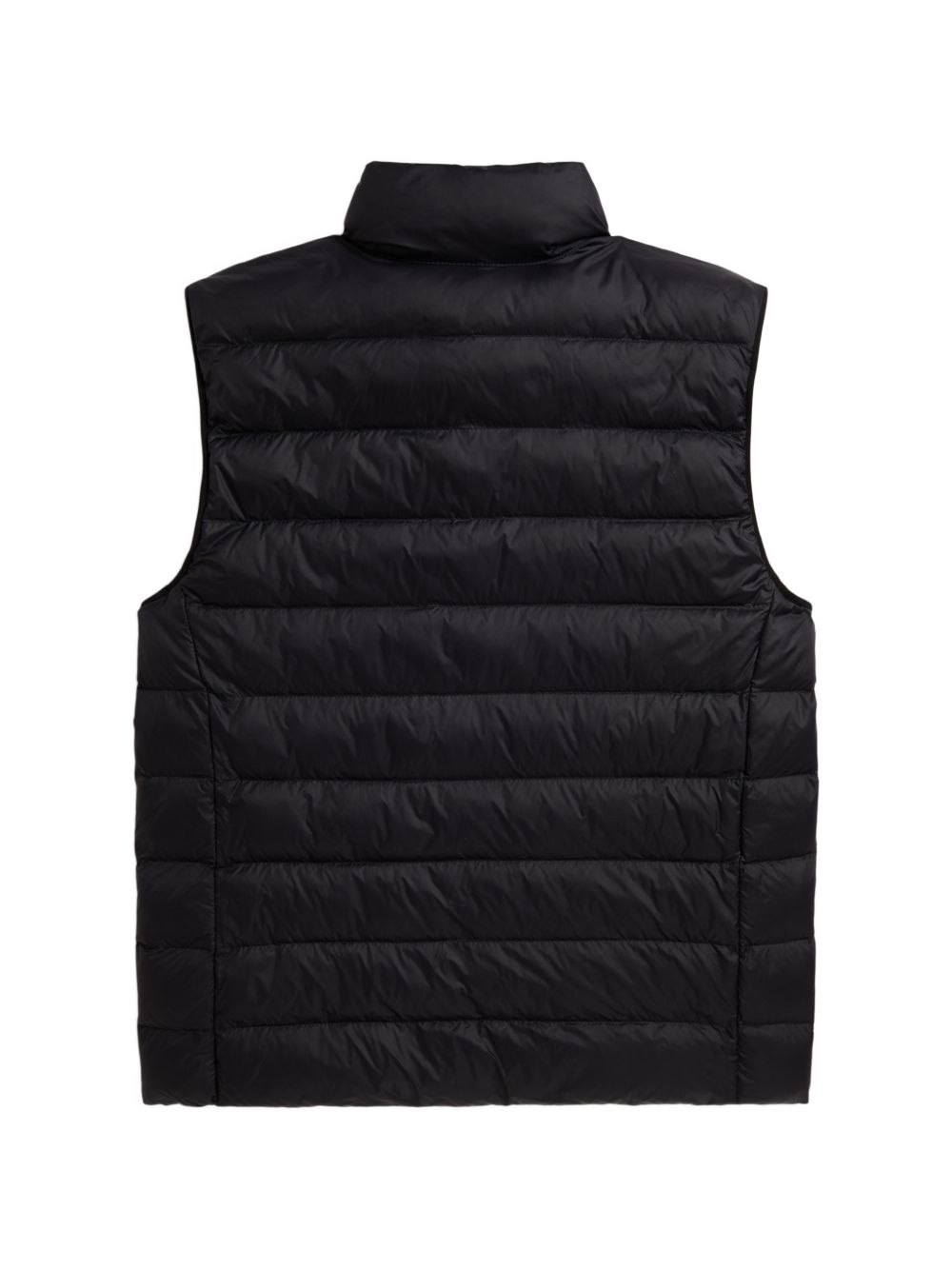 POLO RALPH LAUREN Gilet nero trapuntato con tasche e logo