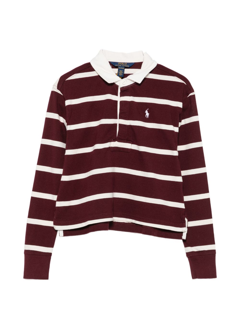 POLO RALPH LAUREN Polo bordeaux in cotone a righe