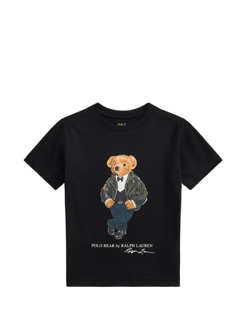 POLO RALPH LAUREN T-shirt Polo Bear nera a maniche corte in cotone
